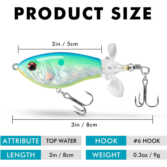 Плаваючі приманки TRUSCEND Wobble Surface для лову окуня, щуки та судака риболовні приманки Whopper Popper риболовні приманки для лову окуня на високій воді приманки для прісної та морської риболовлі рибальські подарунки для чоловіків A-8см-9г