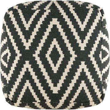 Килим куб сидіння 50x50 H35см пуф підніжка підлогова подушка підніжка колір чорний