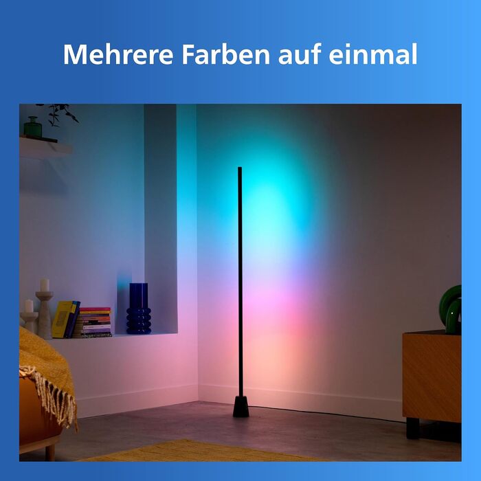 Розумна торшерна лампа Philips Hue Gradient, чорна