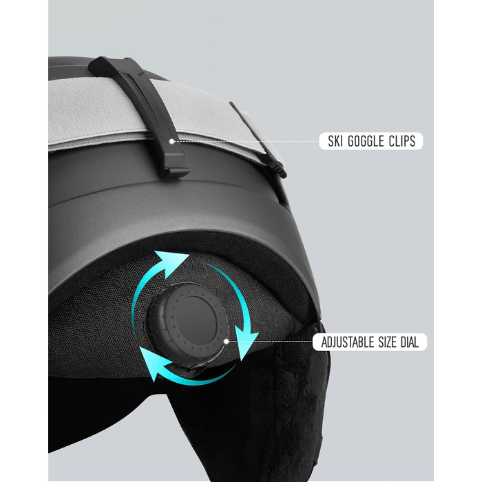 Лижний шолом з комплектом окулярів, регульований вентильований спортивний шолом з окулярами, підходить для зимових видів спорту, сноубордингу, катання на лижах, вітрозахисний, підходить для підлітків чоловічої та жіночої статі, лижні шоломи, чорний, розмі