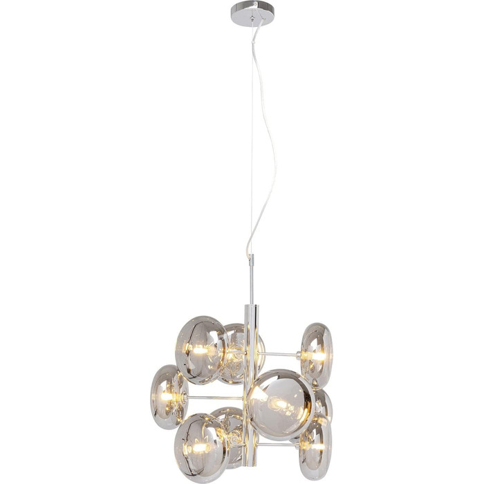 Підвісний світильник Kare Design Headlight Chrome, велика люстра для вітальні та їдальні, срібляста, 155x53x53 см (лампи не входять)