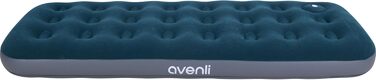 Надувний матрац AVENLI, надувне ліжко для кемпінгу з вбудованим ножним насосом для 1 особи, 1973x22 см, надувний матрац, гостьове ліжко, м&39яка спальна поверхня з флокованим чохлом, дорожнє ліжко для кемпінгу та дому