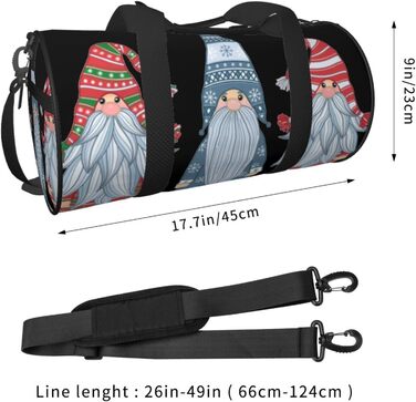 Дорожня сумка-мішок, новорічний дизайн (Дід Мороз, Гном), спортивна сумка для чоловіків та жінок