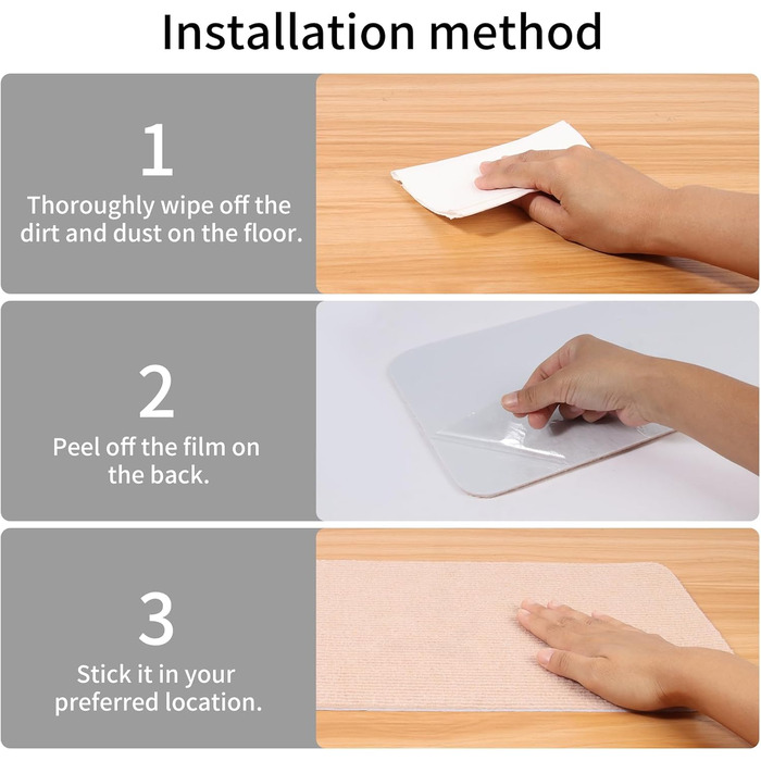 Килимки для сходів, 15 шт. , самоклеючі килимки для сходів з масиву дерева, плитки, мармуру, протиковзкий килимок для сходів, звукопоглинальний, прямокутний килимок для сходів 70x22 см (бежевий)