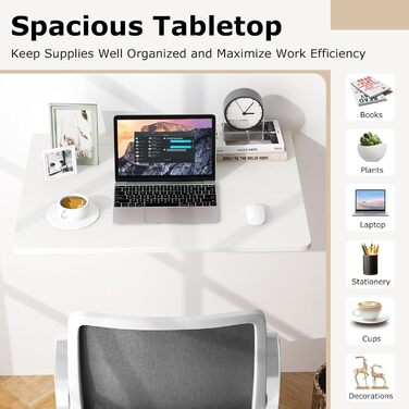 Настінний розкладний стіл FANTASK, плаваючий стіл, розкладний настінний стіл, компактний кухонний стіл для кухні, їдальні, кабінету (білий)