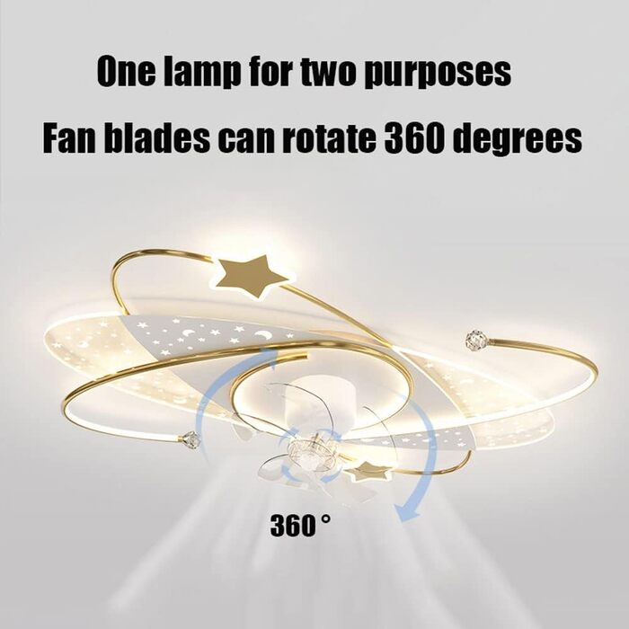 Вт світлодіодний стельовий світильник з регулюванням яскравості, стельовий вентилятор зі світлодіодним підсвічуванням, регульовано