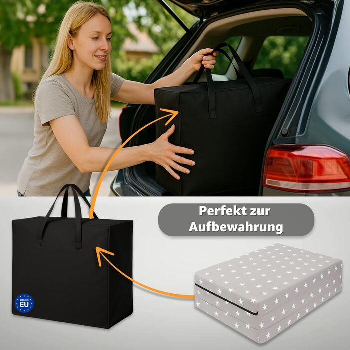 Розкладний матрац, розкладний матрац для дорожнього ліжечка, дитячий матрац 60x120 см - Розкладний матрац для дітей, гостьовий матрац, розкладний дитячий матрац, матрац на підлогу, матрац для сну та дорожній матрац 60 x 120 см, матрац Africa