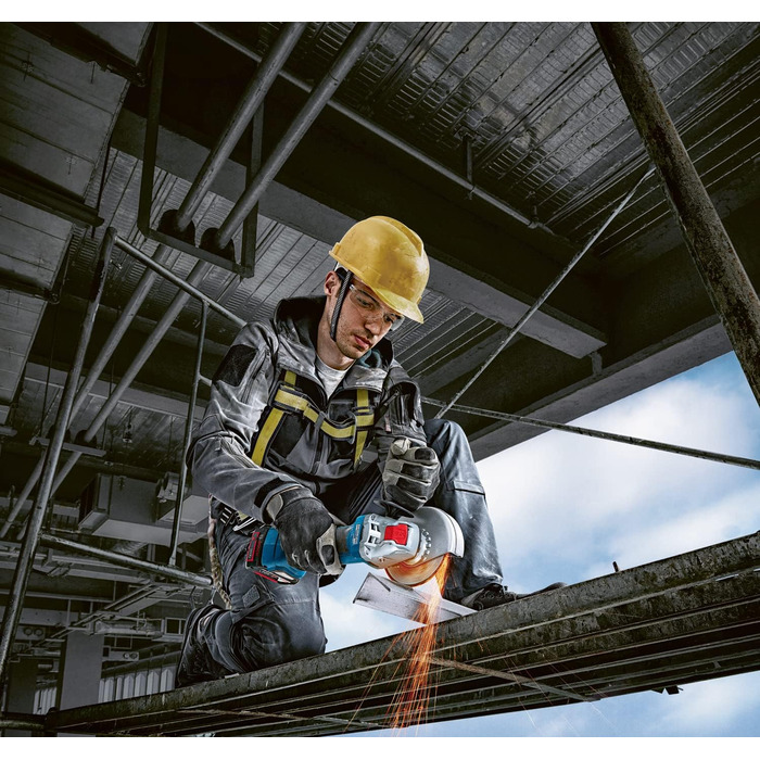 Професійна акумуляторна кутова шліфувальна машина Bosch 18V System GWX 18V-7 (диск Ø 125 мм, 700 Вт, затиск X-LOCK, у комплекті на