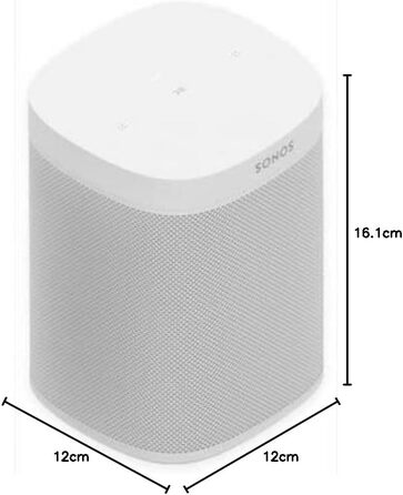 Білий - Універсальний розумний динамік (потужний динамік Wi-Fi з керуванням додатком і AirPlay 2 - багатокімнатний динамік для необмеженого потокового відтворення музики), без голосового керування