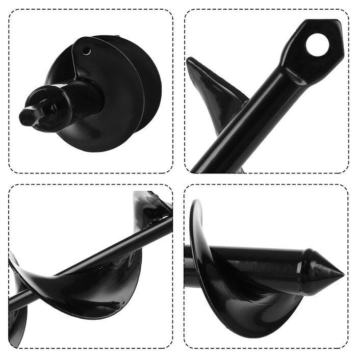 Набір садових бурів для дрелі/шуруповерта (4 шт.) бури-шнеки для посадки та буріння (22 см x 4 шт., 42 см x 4 шт., 30 см x 8 шт., 42 см x 6.6 см)