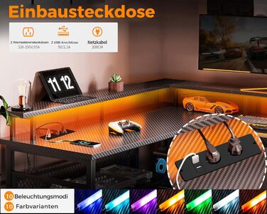 Ігровий стіл ODK, 168 x 120 см, метал / дерево / вуглецеве волокно, чорний