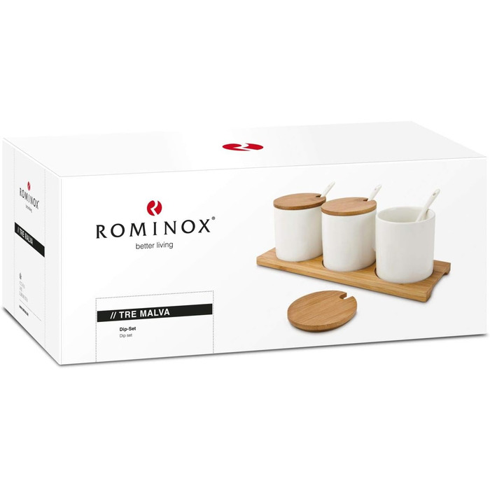 Подарунковий набір для соусів ROMINOX // TRE Malva набір з 10 предметів, 3 миски, 3 ложки та 3 кришки, на сервірувальних дошках, д
