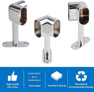 Срібна кутова блокувальна планка 90 аксесуари для гардеробу фланці для рейки для одягу сидіння для шафи у спальні ванної кімнати 16 шт., 16 шт.