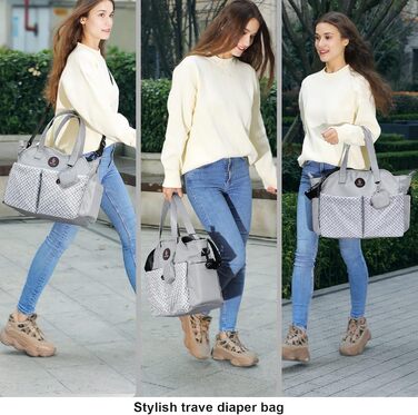 Унісекс X-Large Сумка для перевдягання люльки сіра