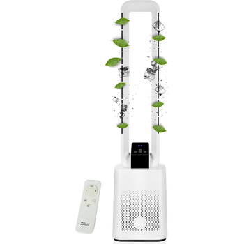 Баштовий вентилятор Echos дуже тихий вентилятор тихий двигун постійного струму пульт дистанційного керування коливальний світлодіо