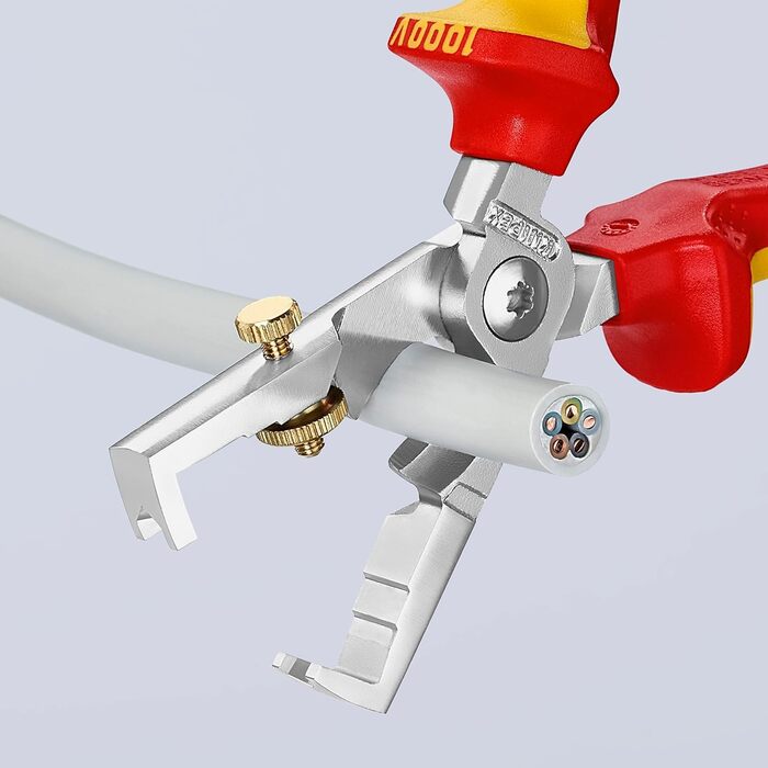 Стрипер KNIPEX StriX зі спеціальними ножицями для кабелю, 13 66 180 SB
