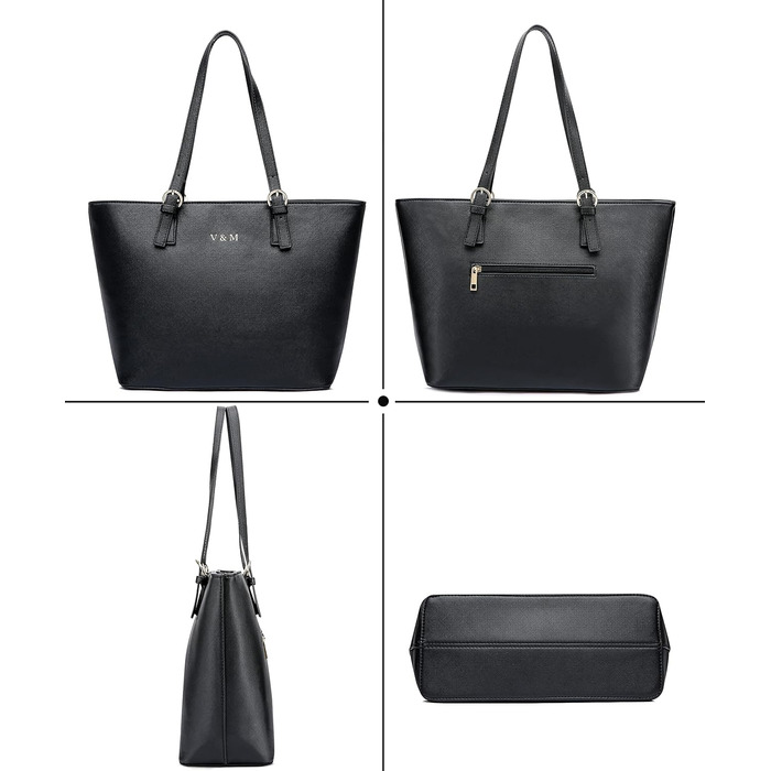 Жіноча сумка Vanessa & Melissa класична елегантна сумка з ручкою для сумочки чорна