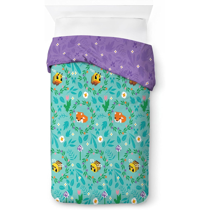 Постільна білизна Jay Franco Minecraft з квітковим візерунком - односпальний комплект постільної білизни з наволочкою 50 x 70 см б