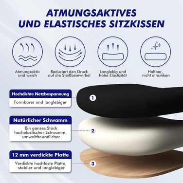 Офісне крісло Daccormax, ергономічне робоче крісло з регульованими підлокітниками, м&39яка поперекова опора та підголівник з натуральної губки, поворотне крісло для керівника з функцією гойдання, вантажопідйомність 200 кг, чорний колір, металева основа та