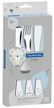 Дитячий набір столових приборів Tramontina Baby Le Petit blue, 3 предмети (6198893)