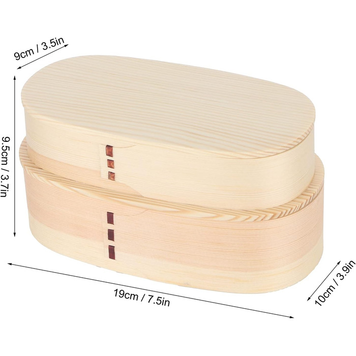 Ланчбокс портативний контейнер, японський стиль, дерев&39яний набір ланчбоксів, двошаровий, з роздільником для учнівських пікніків (1)