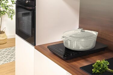 Мобільна індукційна варильна поверхня SCHNEIDER 2 пластини на 3500 Вт, змінна варильна поверхня, виявлення горщика та 10 рівнів, електрична варильна поверхня з таймером, блокування від дітей, захист від перегріву та дотику, чорна