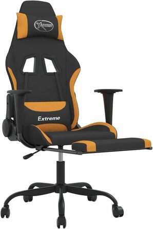 Ігрове крісло з підставкою для ніг, крісло для ПК, ігрове крісло, крісло для геймерів, крісла для домашнього офісу, крісла для ігор, крісло для PlayStation, комп&39ютерне крісло, чорно-помаранчева тканина