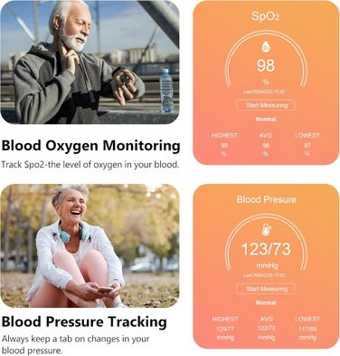 Розумний годинник для чоловіків та жінок, 2,01-дюймовий фітнес-трекер з функцією телефону/голосового помічника/нагадування про повідомлення, фітнес-годинник з монітором серцевого ритму та сну (рожеве золото, метал рожевий силікон) Рожеве золото рожевий