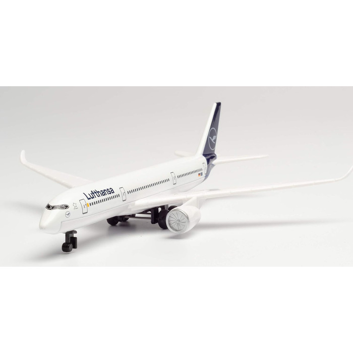 Одномісний літак Herpa Aviation Lufthansa Airbus A350, мала масштабна модель літака, іграшкова мініатюрна модель з пластику та металу - для дітей віком від 3 років