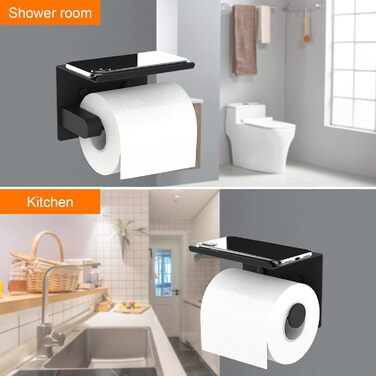 Тримач для туалетного рулону Ibergrif з 2 способами кріплення, тримач для туалетного рулону без свердління, настінний тримач для т