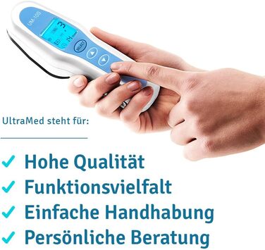 Ультразвуковий апарат UltraMed для домашнього використання - Косметичний ультразвук для тіла та обличчя з частотою 1 МГц та 3 МГц омолодження шкіри - лікування зморшок - плямиста шкіра - розтяжки - підтяжка шкіри