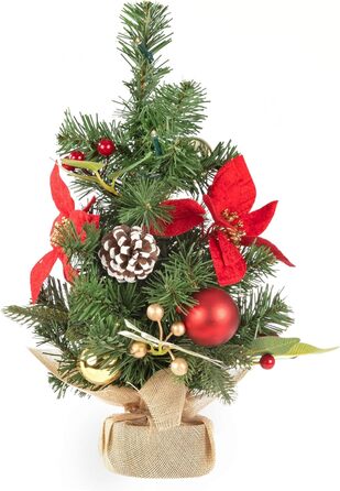 Декоративна різдвяна ялинка з 10 теплими білими світлодіодами Idena