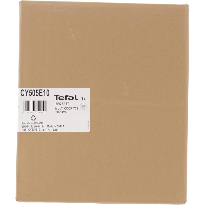 Мультиварка Tefal CY505E Fast & Delicious електрична скороварка об'єм 6 л 25 автоматичних програм до 80 швидше готування енергозбе