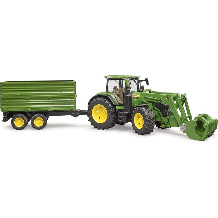 З фронтальним навантажувачем і причепом, 09828 John Deere 7R 350