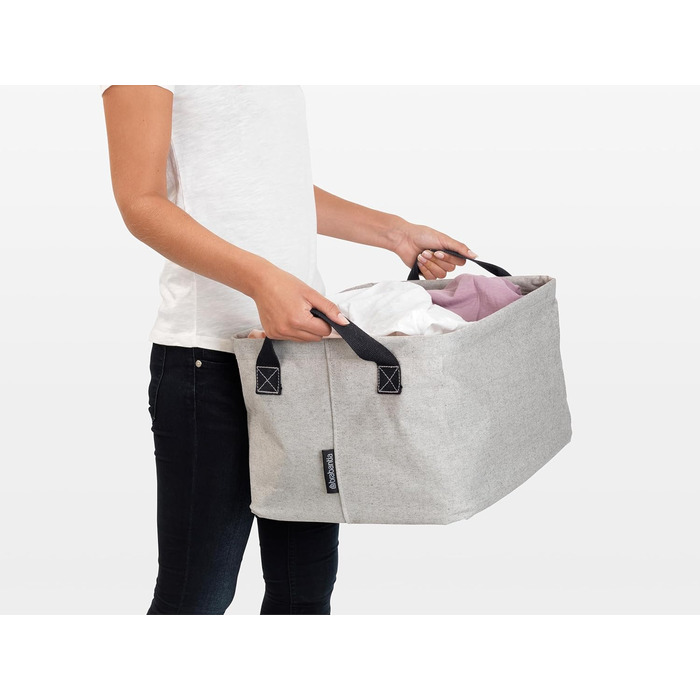 Складний кошик для білизни - Багатофункціональний ящик для зберігання паперу та іграшок - Велика ємність - Для вологого та сухого прання - Водонепроникне покриття - Органайзер - Сірий - 35 л, 30 x 20 x 10 см