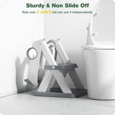 Покращений дитячий туалет для хлопчиків і дівчаток, дитяче сидіння для унітазу 2 в 1 зі сходами, розбризкувальною та протиковзкою