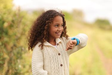 Дитячий телефон-годинник (із SIM-карткою) 4G, дзвінки, повідомлення, шкільний режим, функція SOS, GPS, камера, крокомір - вкл. безкоштовний 3-місячний контракт (СИНІЙ)