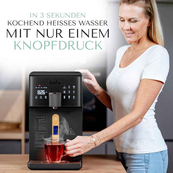 Водяний фільтр для чистої води, дозатор гарячої води та водневий диспенсер, система зворотного осмосу з баком Диспенсер для осмосу для дому або автофургону, 6L -