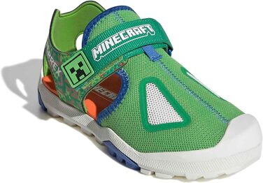 Сандалі Adidas Unisex Kinder Minecraft Terrex Captain Toey 2.0, 35 EU, напівлюцидний, лаймовий, синій, напівімпактний, помаранчевий