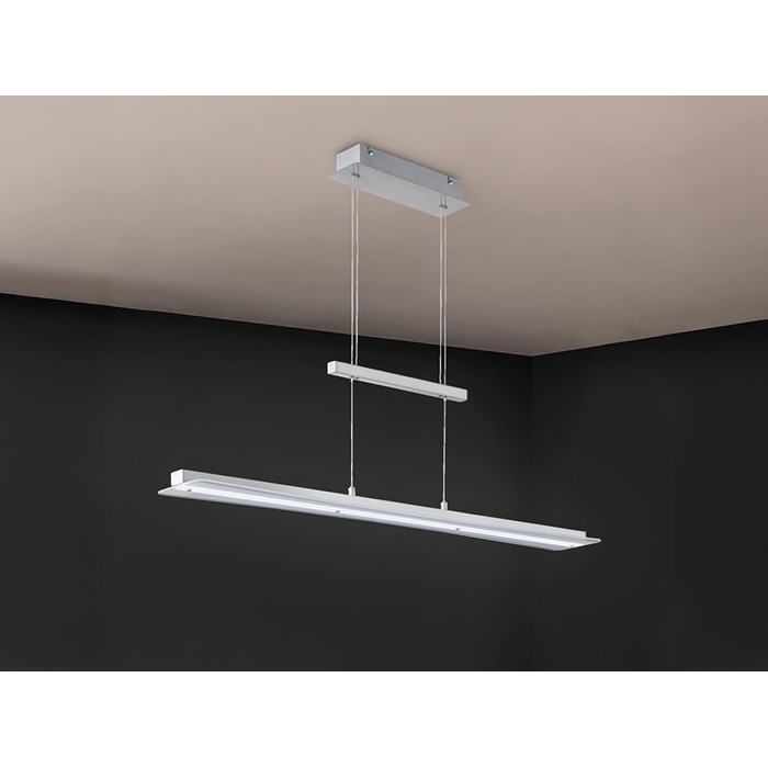 Стеля LED-підвіс Reality Leuchten Smash R32421107, матовий нікель, біле скло, 18 Вт