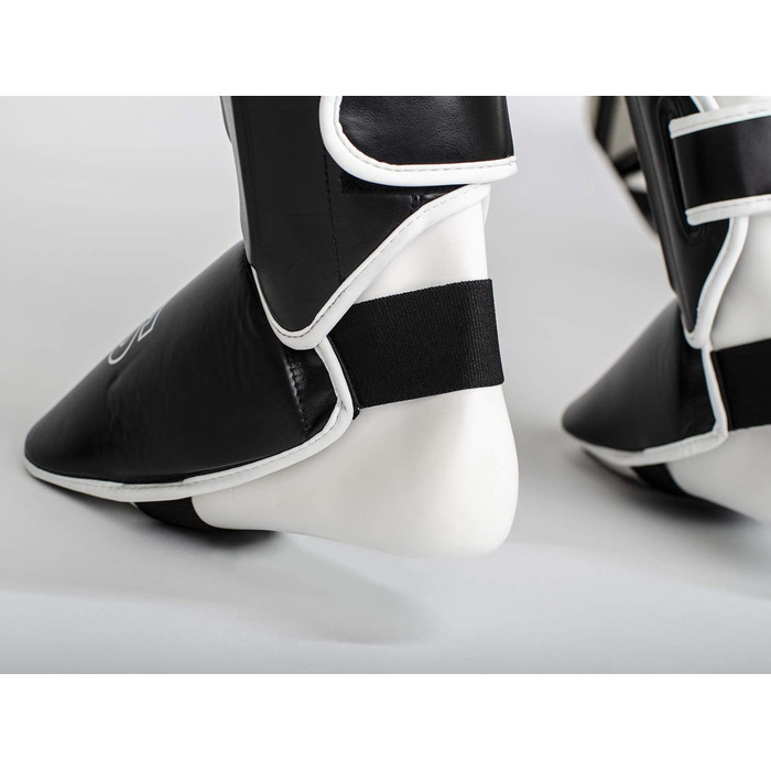 Захист гомілки та підйому PAFFEN SPORT PRO Thai Xtra високоякісний захист для тренувань з муай-тай, кікбоксингу, K1, MMA та суміжних бойових мистецтв, розмір M, чорний