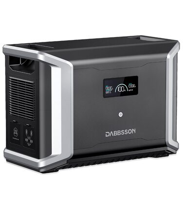 Розширювальний акумулятор Dabbsson DBS3000B 3000 Втгод, допоміжний LiFePO4 акумулятор, сумісний з портативною електростанцією, сонячним генератором DBS2300, аварійне джерело живлення для кемпінгу, подорожей, автофургонів, надзвичайних ситуацій, відключень