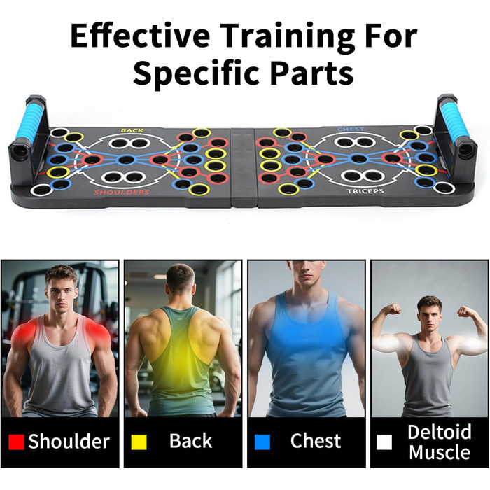 Розсувна дошка, портативна багатофункціональна знімна перекладина для віджимань 14-в-1, стійка для силових тренувань з ручками для чоловіків та жінок, тренажер для фітнесу та грудних м&39язів, 27-в-1