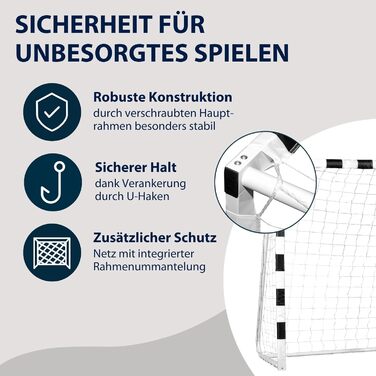Футбольні ворота HUDORA - Міцні футбольні ворота для дітей та дорослих - Всепогодні футбольні ворота з щільною сіткою для домашнього використання - Високоякісна зовнішня стінка для дозвілля та тренувань з футболу
