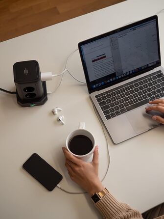 Розеткова колодка Brennenstuhl 8-місна з USB, сертифікована TV-Sd (блок розеток 8-місний з 4 шт. USB, розетки розташовані під куто