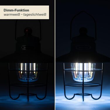 Світлодіодний кемпінговий ліхтар Skandika Soroya в ретро-стилі Регульований колір світла, з регульованою яскравістю, акумулятор 2000 мАг, 500 люмен Ідеально підходить для кемпінгу, саду, активного відпочинку на свіжому повітрі, зелений