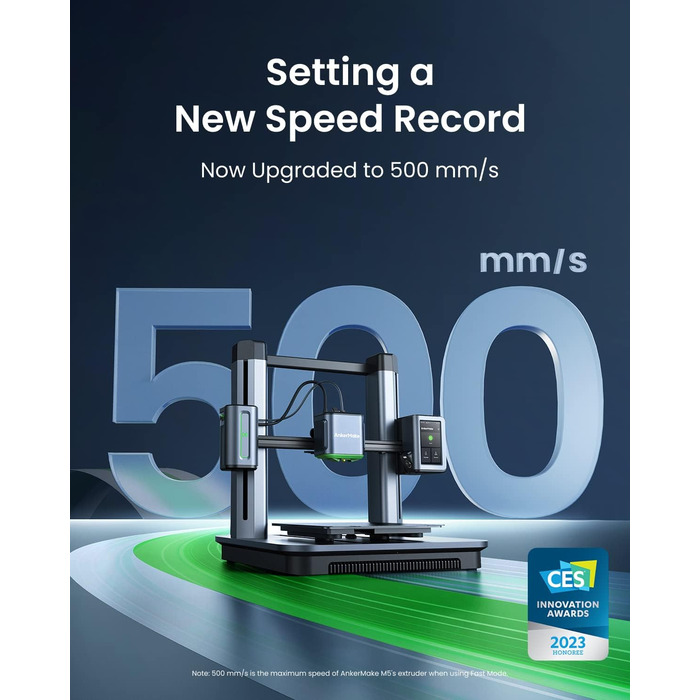 Принтер AnkerMake M5, високошвидкісний швидкий 3D-принтер FDM, оновлення зі швидкістю 500 мм/с у швидкому режимі, точність 0,1 мм,