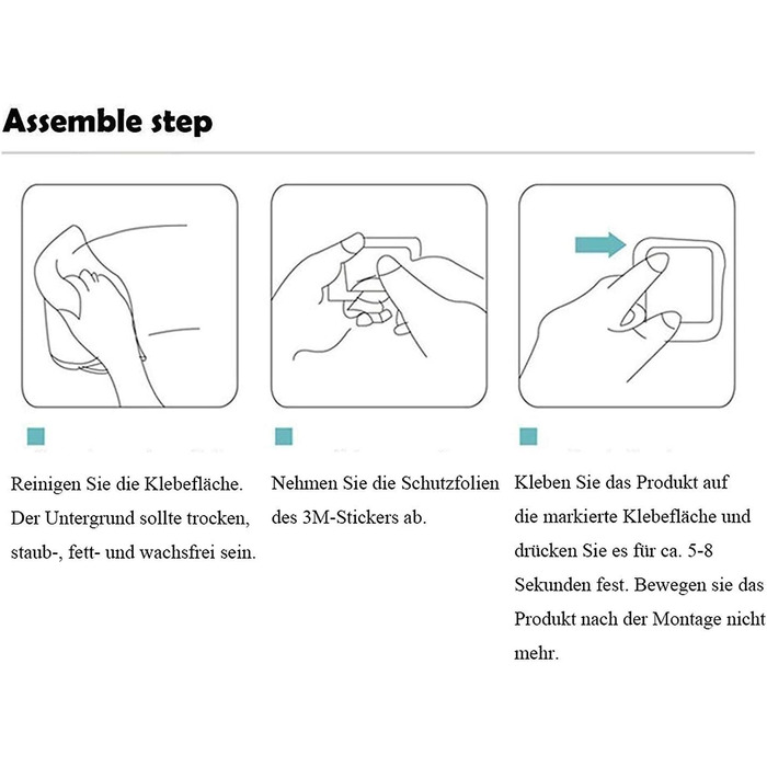 Рушникосушка без свердління, рушникосушка з нержавіючої сталі для ванної та кухні, рушникосушка настінна матова (20см) срібляста 2