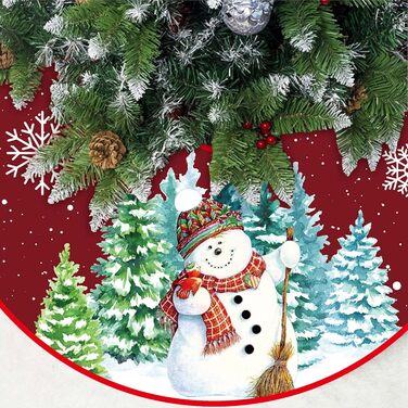 Коврик для ялинки 120 см темно-червона AOLOA