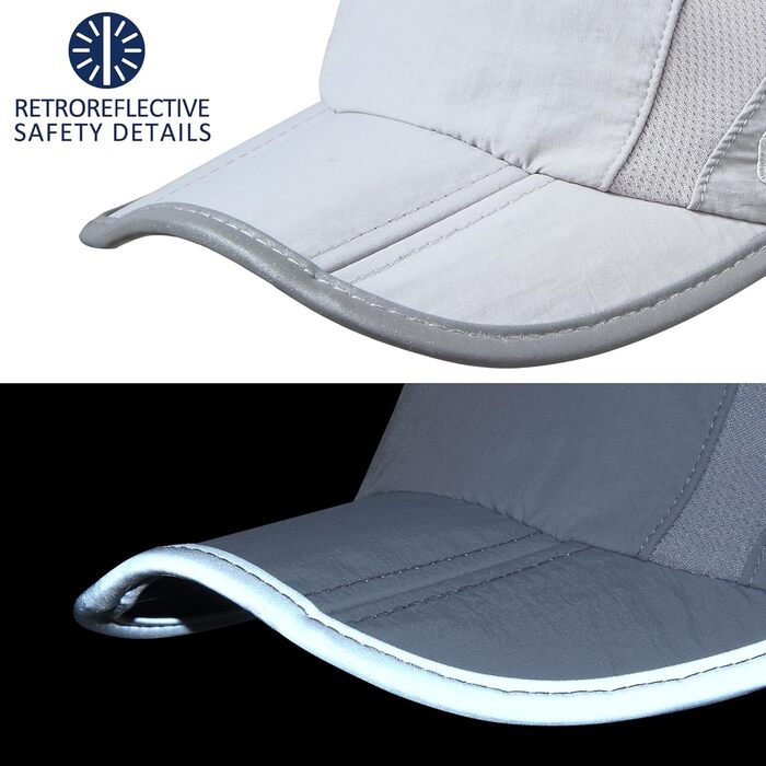 Бейсболка iBasingo з м'якими полями Легка дихаюча швидковисихаюча спортивна шапка для бігу на відкритому повітрі UPF50 для чоловік